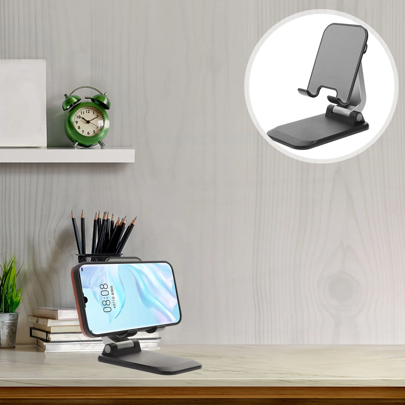 

Adjustable Cell Phone Holder Foldable Stand for Desk Portable Gel Tablet Home Use Convenient Design