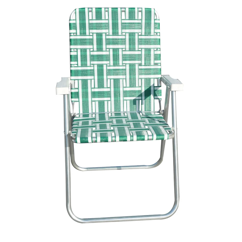 Folding Patio Lawn Webbed Chairs Beach Camping Chairs for Garden Blue - view 5