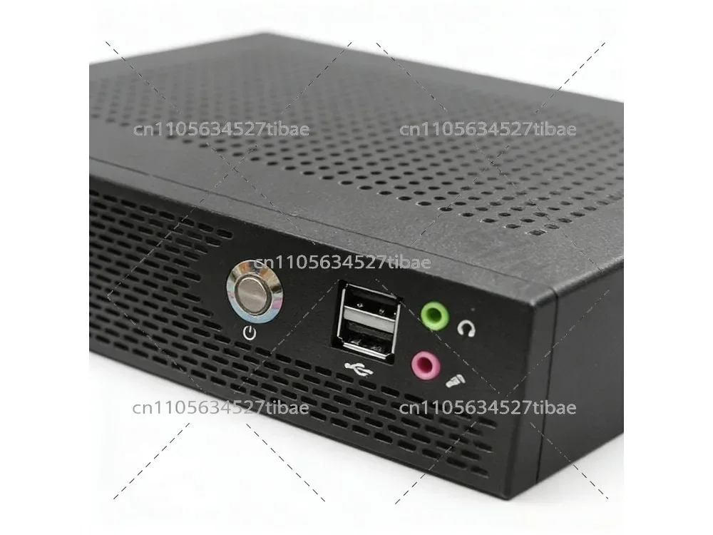 MINI Chassis ITX Main Board with External Power Supply for Industrial Server NAS Soft Routing Metal Switch in Black Color