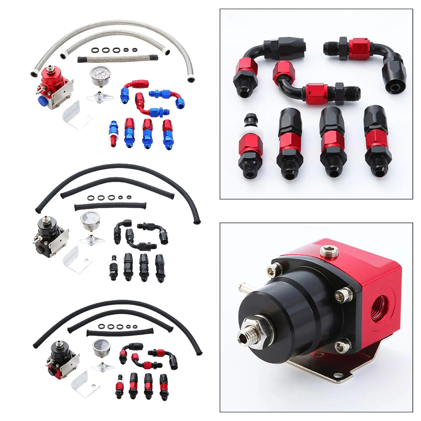 

Universal Fuel ,Modification,Replacements, Fuel System Stainless Steel Braided Fuel Hose 0-100PSI PSI Display for Car