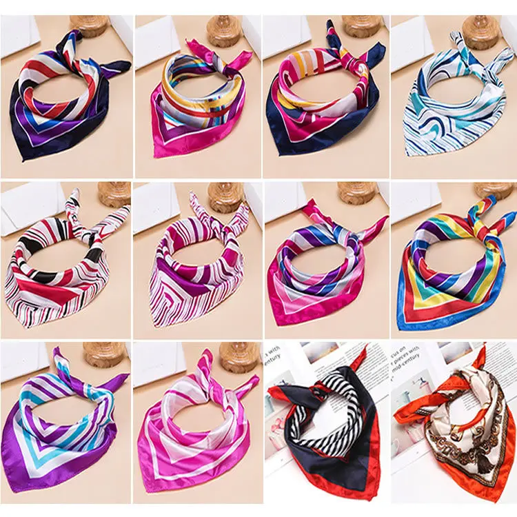 

Ele Small Square Silk Scarf for Women Air Steward Work orm Versatile Decorative Spring Summer Autumn Profional ...