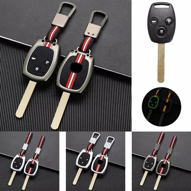 Zinc Alloy Silicone Car Remote Key Fob Case Cover Bag Holder For Honda CIVIC JAZZ Pilot Accord CR-V Freed Pilot Step WGN Insight