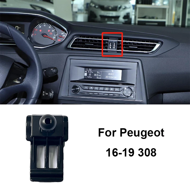For Peugeot 408 3008 308 4008 5008 508 2010-2016 2017 2018 2019 2020 2021 2022 2023 Car Special Phone Holder Bracket Mount Base