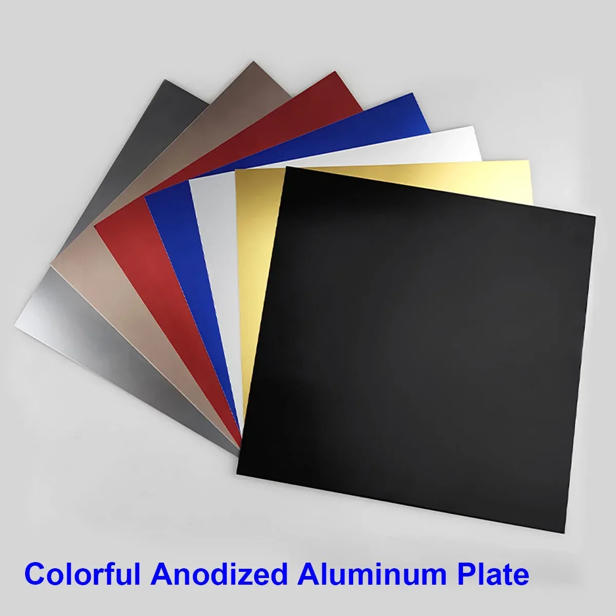 Black Anodized Aluminum Alloy Plate 5052 Aluminum Flat Plate Thickness 0.5/0.8/1/1.5/2mm 100x100mm 200x200mm 200x300mm 300x300mm