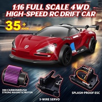 1:16 Scale RC Drift Car 4WD 2.4GHz High Speed Racing Sport Toy Car, Simulation structure racing car, 35km/h, Children's favorite