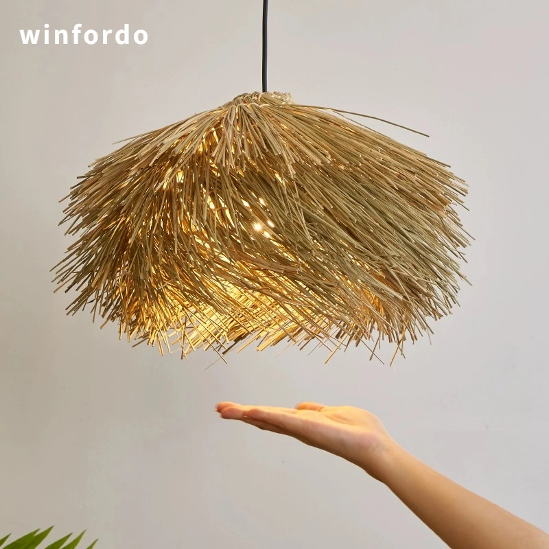 modern hand woven rattan led chandelier japones pendurado lampada retro luzes pingente para restaurante e bar decoracao de casa 01