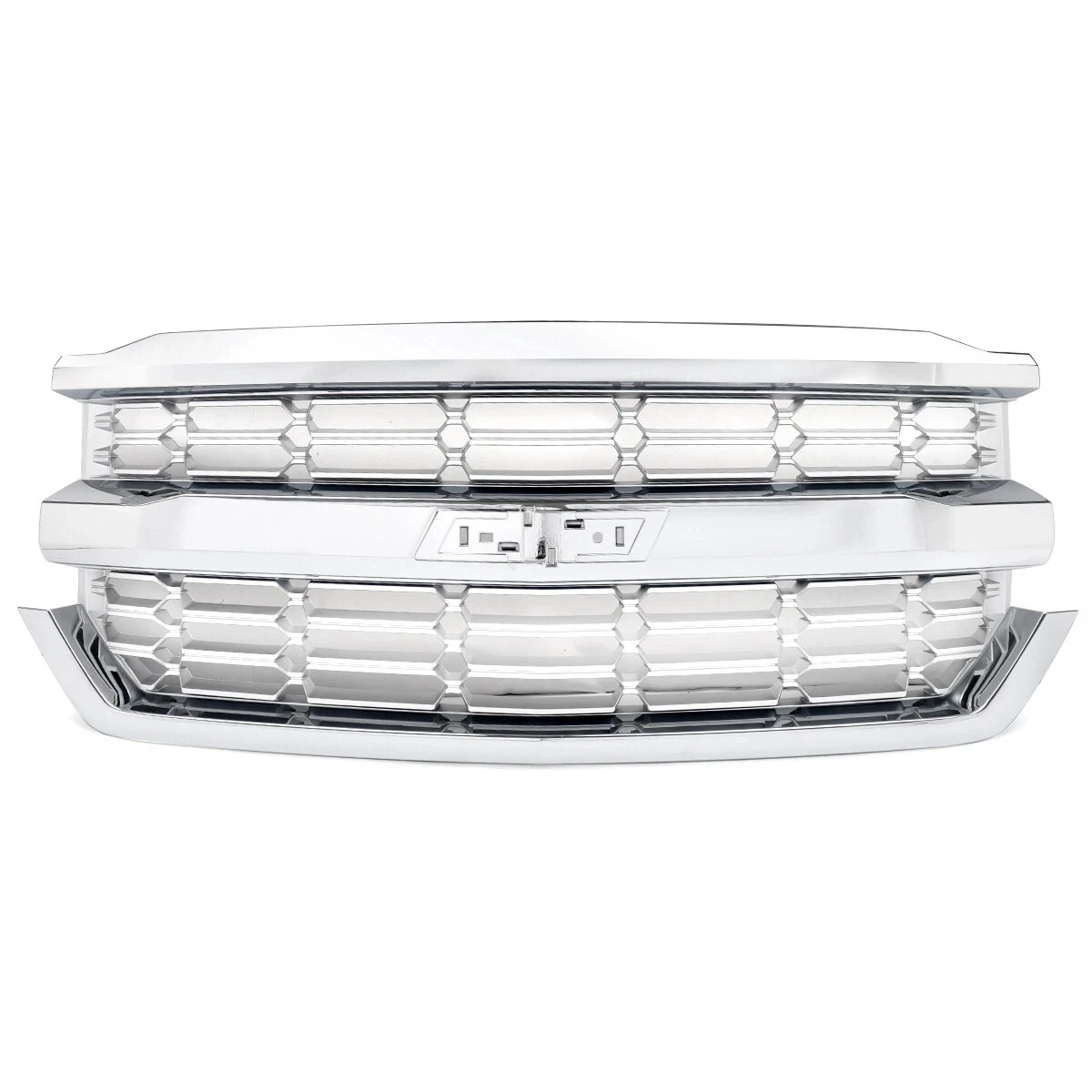 

FOR Chevrolet Silverado 2016-2019 grille honeycomb silver base electroplating OE 84602489
