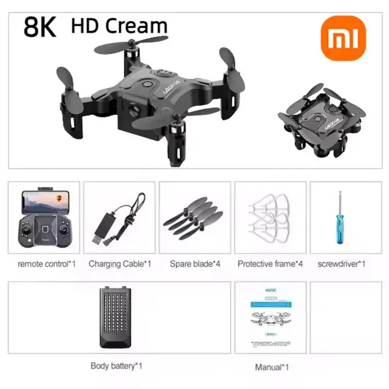 To V2 Mini Drone HD Camera 8K FPV RC Drones Profesional RTF Quadopter Foldable Five-sided Obstacle Avoidance Drone WiFi 10KM