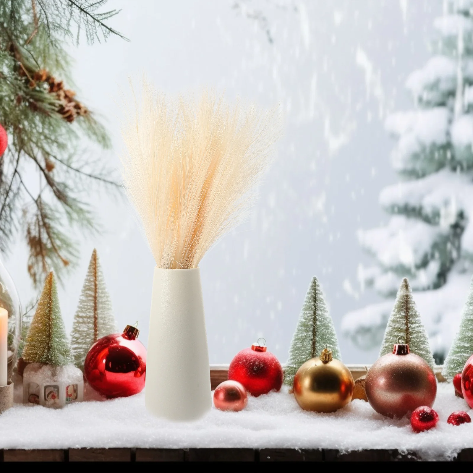 

10Pcs Artificial Pampas Grass Fake Plants for Wedding Centerpieces Vase Decoration Home Party Floral Decor Fake Pampas Grass