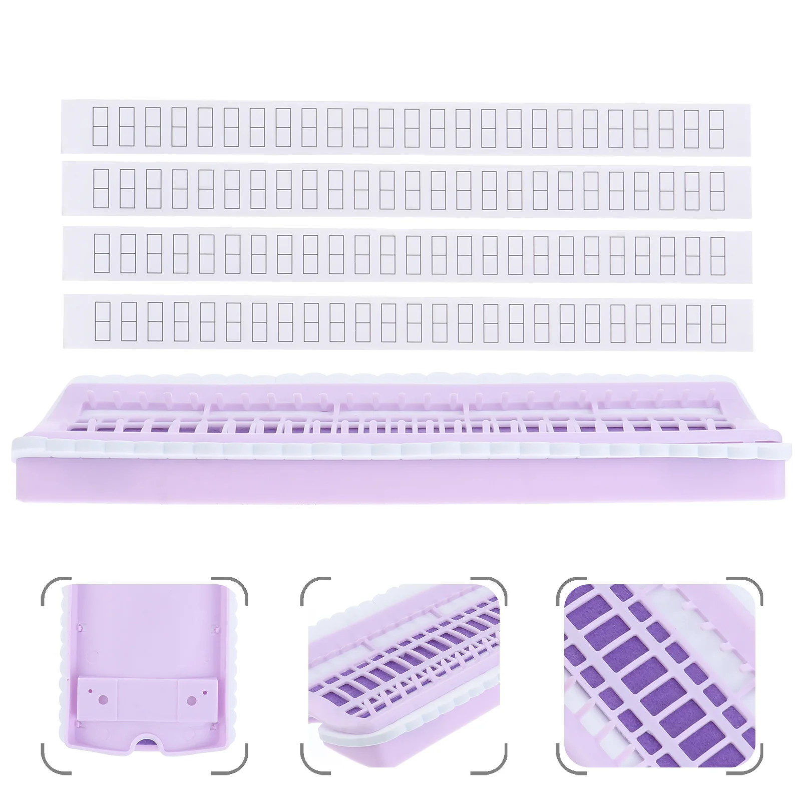

1Pcs Cross Stitch Floss Organizer 50 Hole Thread Holder Compact Plastic Embroidery Needle Case Lightweight DIY Sewing Project
