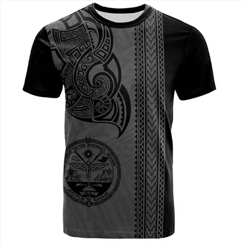 3D FSM Marshallöarnas nationella självständighetsdagstryck T-shirt Republiken Marshallöarnas flagga grafik kortärmad 8 best sales Isaac-t-shirt med bindning - №7