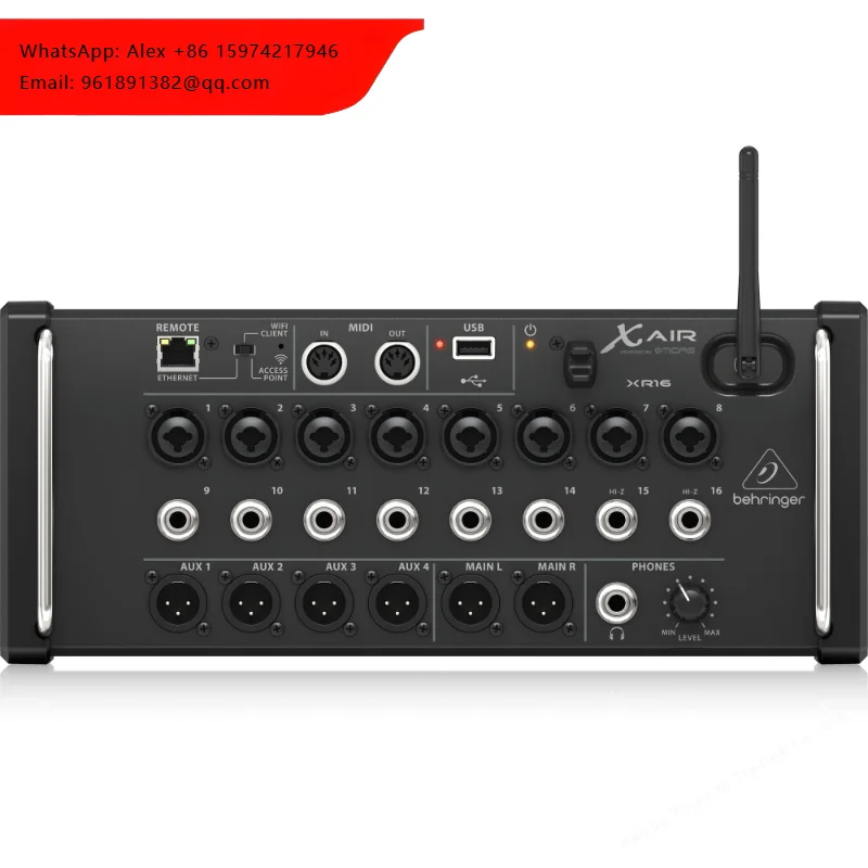 Consola de Mezclas Digital Behringer XR16 de 16 Canales, Consola de Audio Metálica, Sistema de Sonido, Mezclador de Sonido