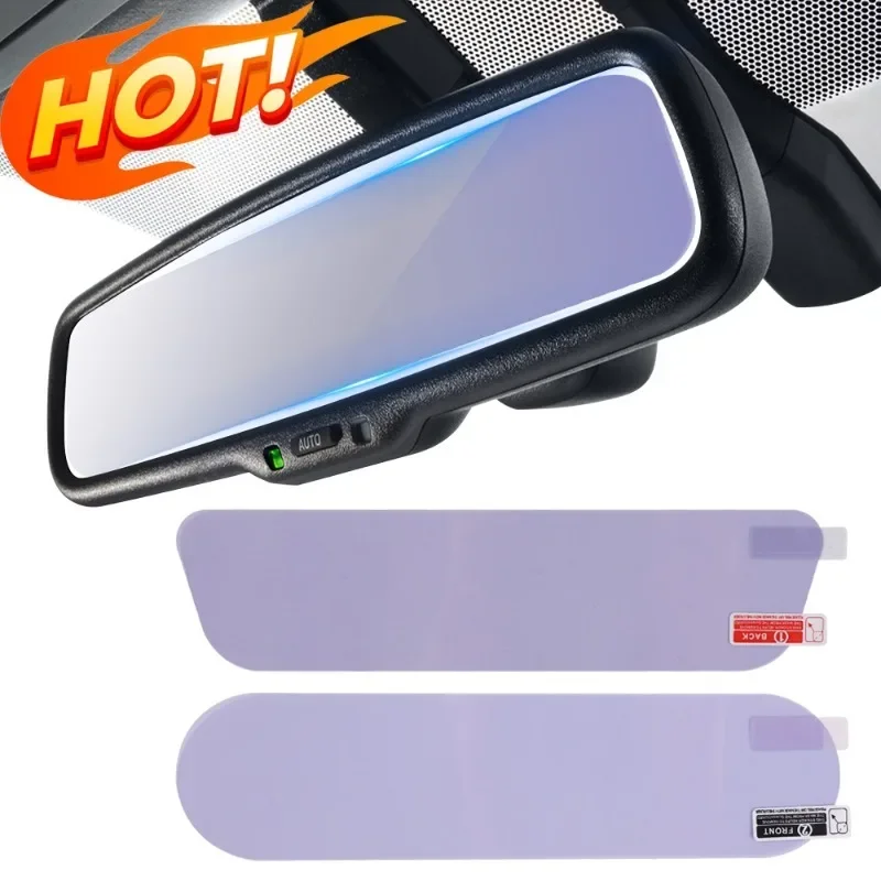 1/2Pcs Car Rearview Mirror Anti Reflective Film Practical Waterproof Anti Fog Film Universal  Transparent Safety Auto Interior