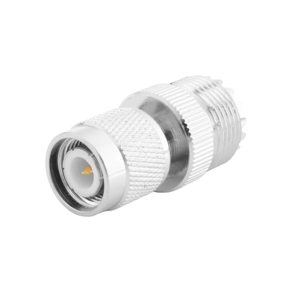 Разъем адаптера TNC Male to PL259 UHF Female, серебристый