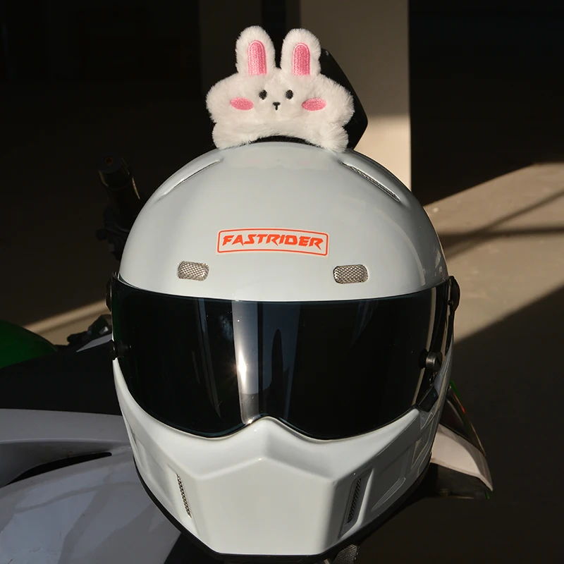 Motorcycle Helmet Decoration Cute Rabbit Ears Suitable for LS2/MT/ORZ/AGV Full Helmet Ski Helmet Plush Decoration 투구 악세사리