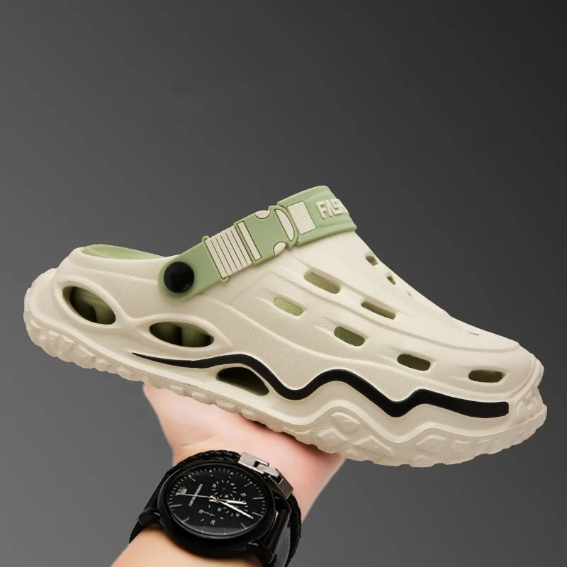 

Men's New Summer Style Non-Slip Wear-Resistant Soft-Soled Toe-Cap Slippers Outdoor Leisure Beach Sandals Slippers
