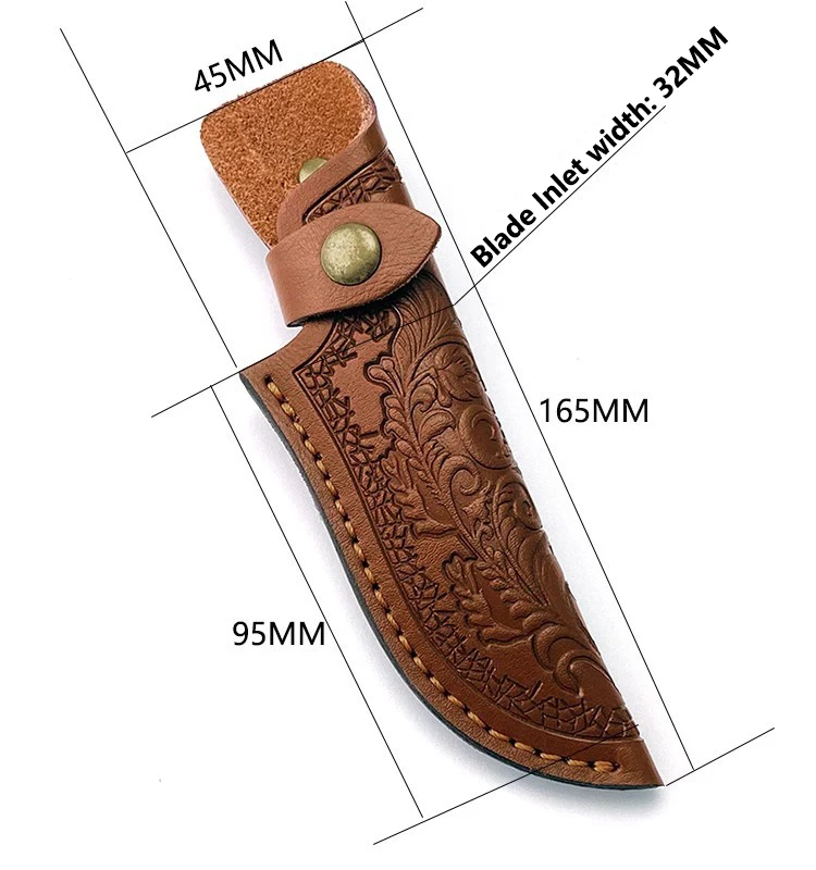 1pc 2 Colors PU Leather Outdoor Small Straight Knife Sheath Scabbard Fixed Blade Cover Pants Holders Storage Bag