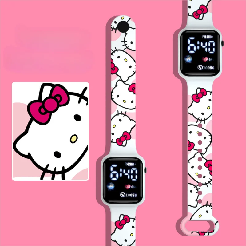 New Disney Stitch Cartoon Color Printed Student LED Electronic Watch Fashionable Printed Square Y1 Button Electronic Watch