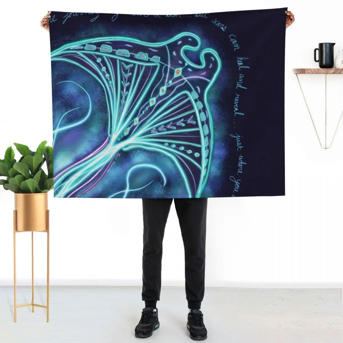 Sting Ray Art Throw Blanket Luxury Throw Designers Polar Custom Decoratives Bed Fashionable Blankets