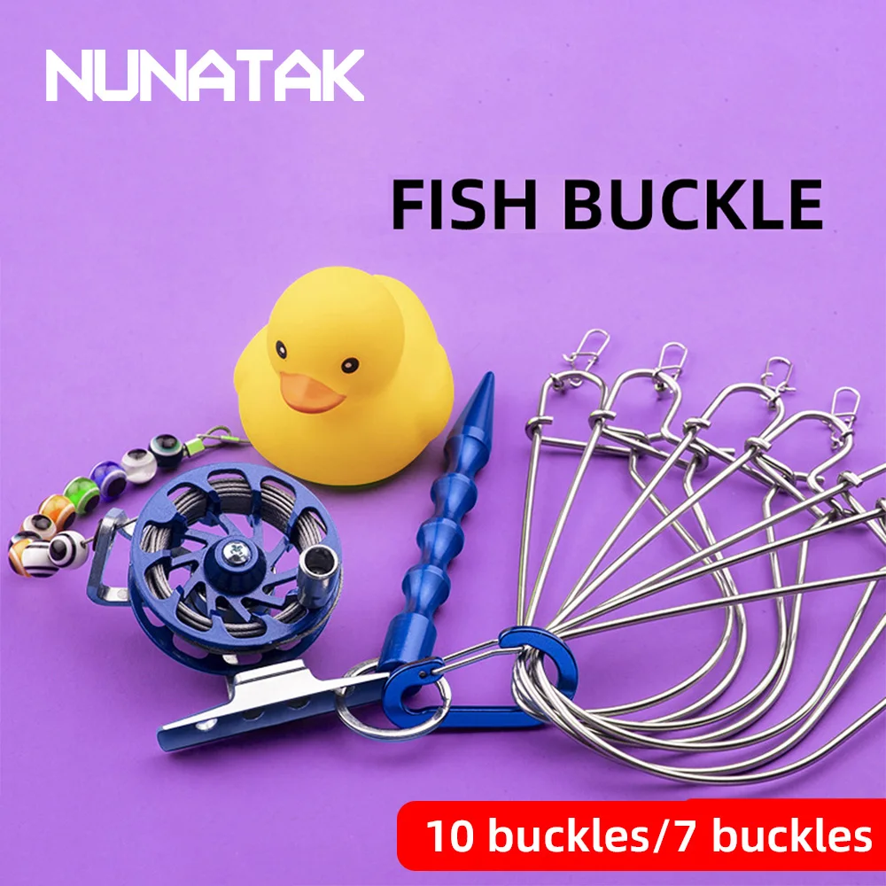 NUNATAK NEW Hot Stainless Steel Live-Fish Button Hot Metal Fishing Button 3 Colors 7/10 Buttons Aluminum Alloy Fishing Tackles