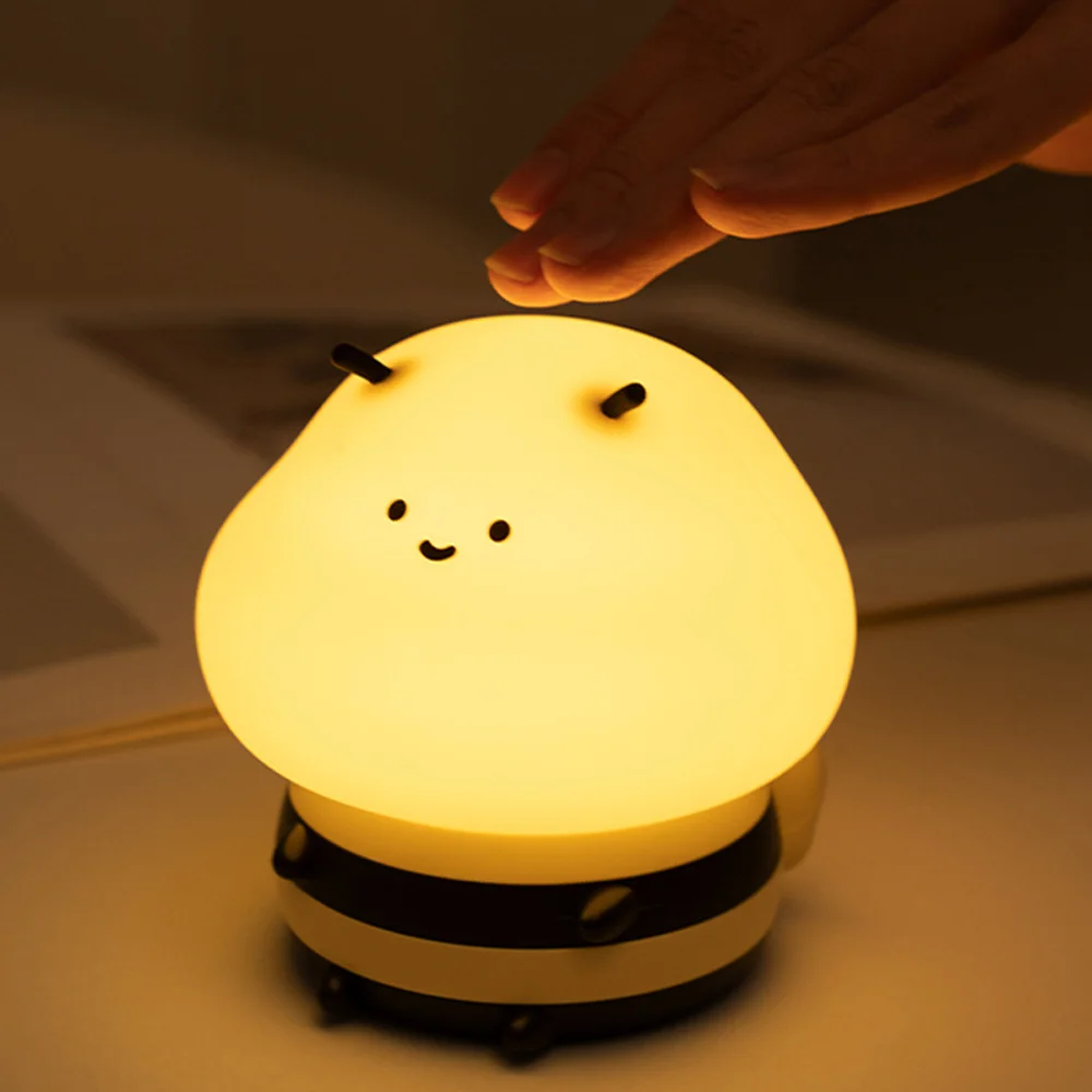 Lampki nocne LED Pszczoła Kreatywne Dekoracje do Sypialni Lampka Biurkowa LED Lampka Nocna dla Dzieci Prezent na Boże Narodzenie Urodziny