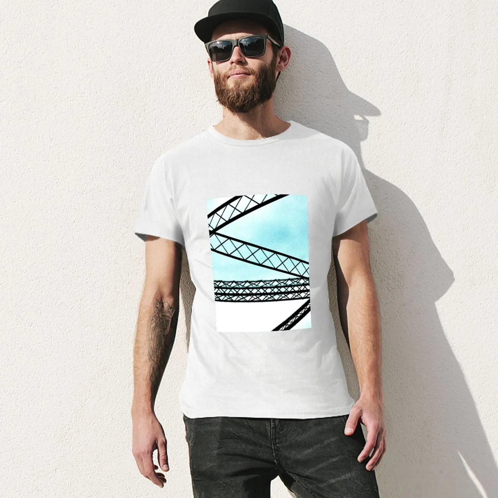 Crossing The Sky T-shirt Aesthetic clothing summer top Short sleeve tee kawaii clothes men clothings image 3