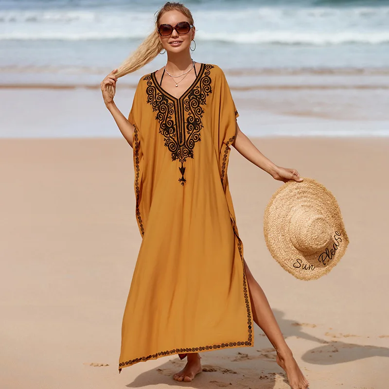 

Чехлы для купальников Para Praia, кимоно, накидки на бикини, пляжное платье, халат, длинное платье макси, пляжная одежда, саронг, женский свободный кардиган