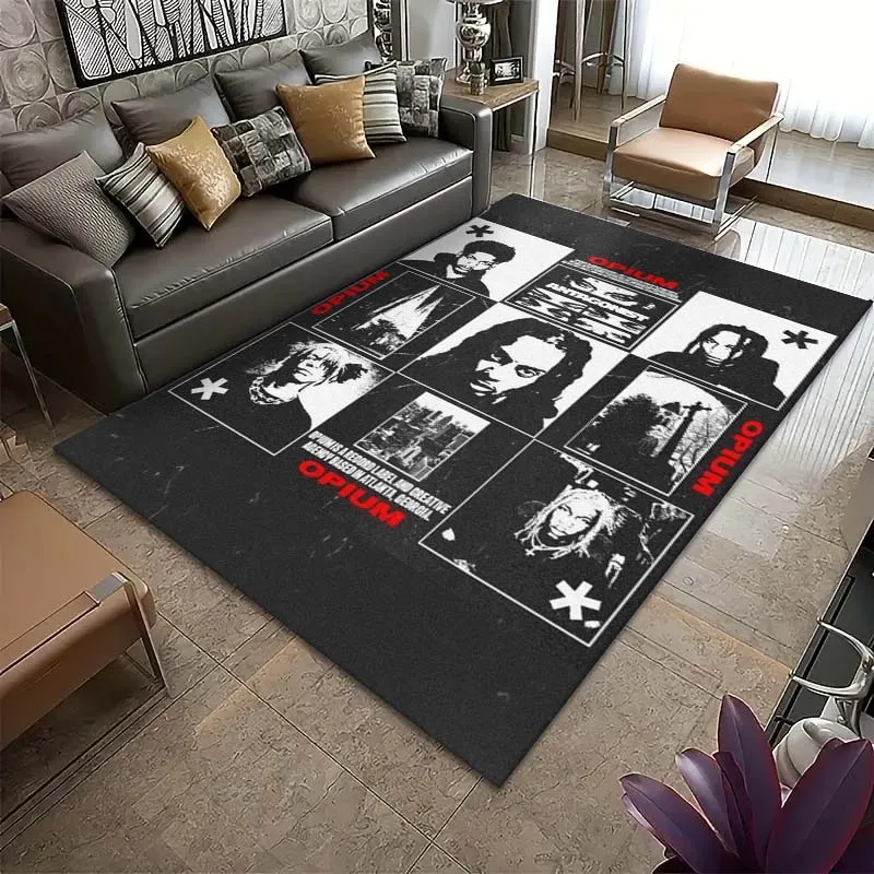 Hip-pop Playboi Carti Carpet Room Mat Music Album Cover Bedroom Area Rug Outdoor Home Decor Anti-Slip Modern Bath Mat