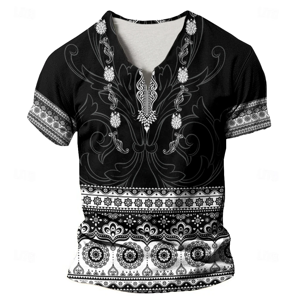 Fashion Dashiki Pullover Tunic Traditional Men T-shirts Colorful African Stylish Elegance African Ethnic Unisex Men\'s Clothing