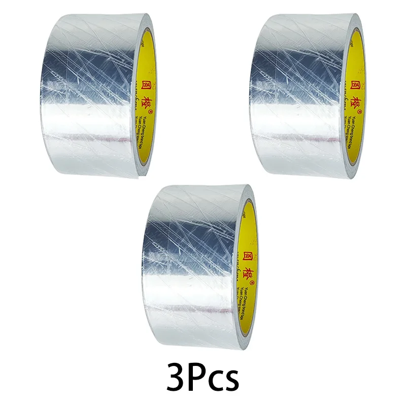 1 Rolle hochtemperaturbeständiges Aluminiumfolienband, wasser- und ölbeständig, flammhemmend und sonnenbeständig, handreißbar