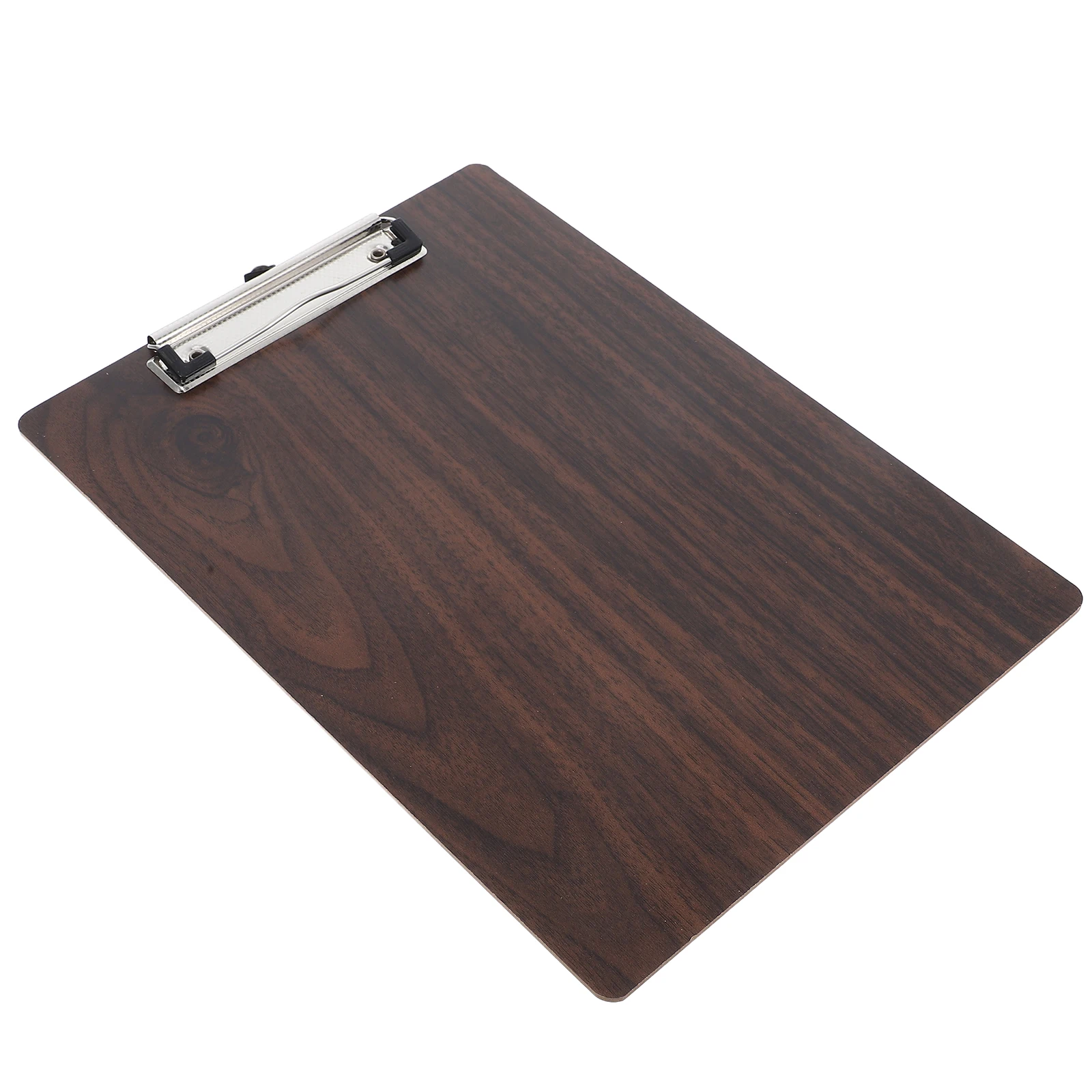 Wooden Clipboard with Metal Clip Portable Writing for A4 Paper Walnut File Folder Horizontal Craft Board Universal