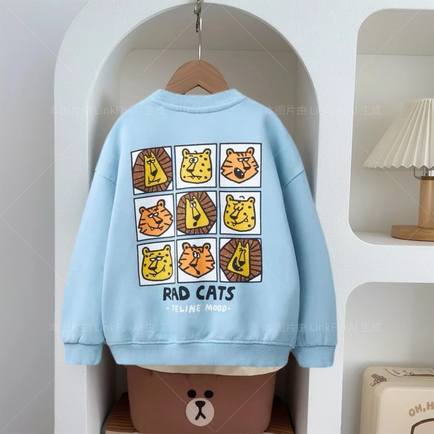 بلوزات لطيف 2025 الخريف الاطفال الملابس الكرتون أغطية رأس مطبوعة بلون كل مباراة القمم 0-6 سنوات الطفل طويلة الأكمام #2