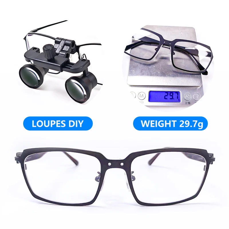 Burite Frame with  Holes Dental Loupe Accessories or Brass with  Holes for Binocular Dental Loupes Magnifier Accessory Part