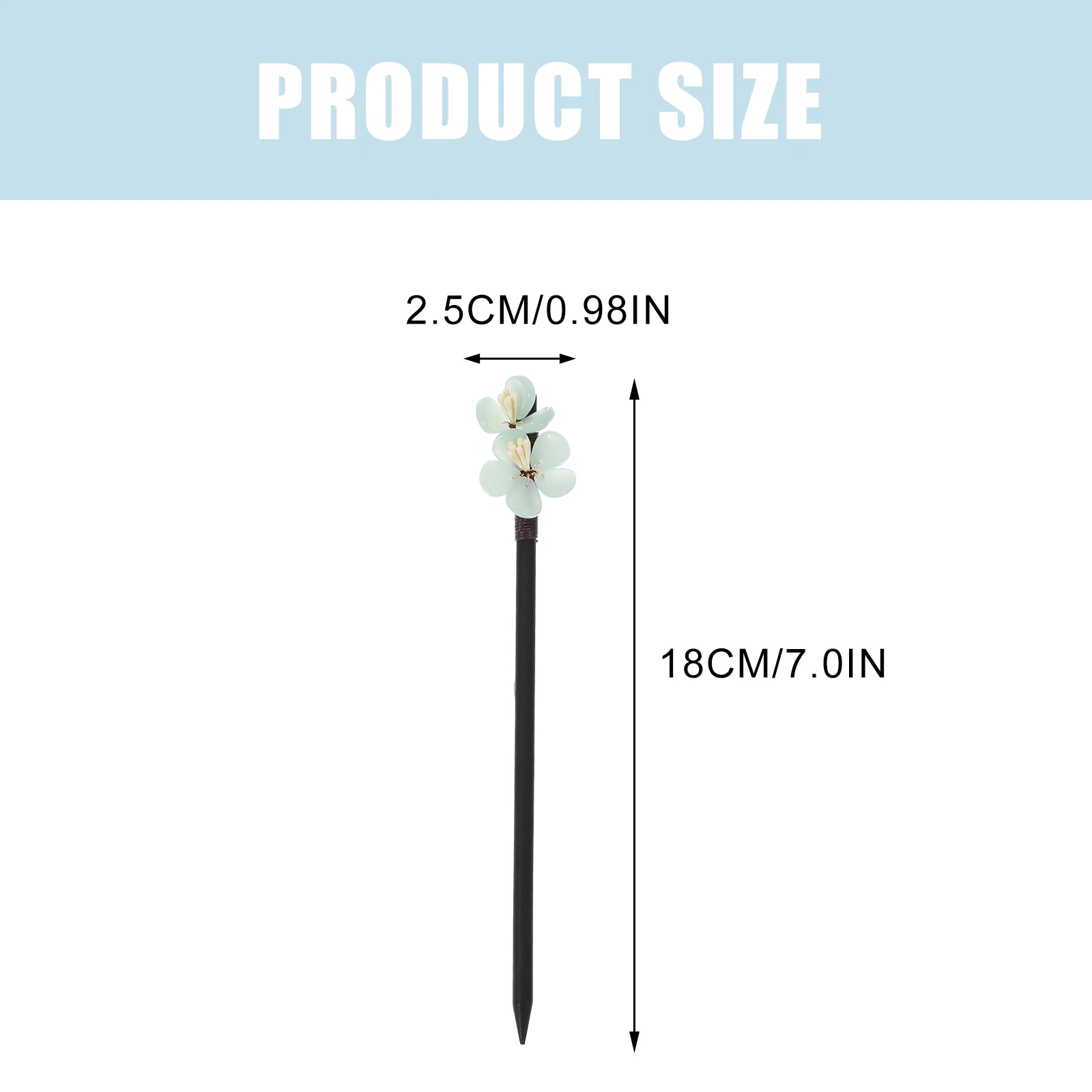 

Green Hairpin Colored Flower Handmade Stick Vintage Chopsticks Chinese Bride Hair Styling Accessories Retro Wooden Hairpins