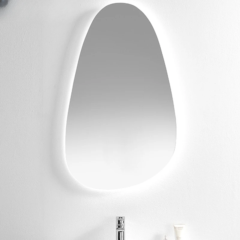 

Teardrop smart bathroom mirror, touch screen, irregular mirror, makeup mirror, wall, bathroom toilet special-shaped