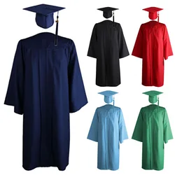 2024 New Woven Bachelor's Dress American Adult Graduation Dress College Degree Dress Set Graduation Gown School Dress