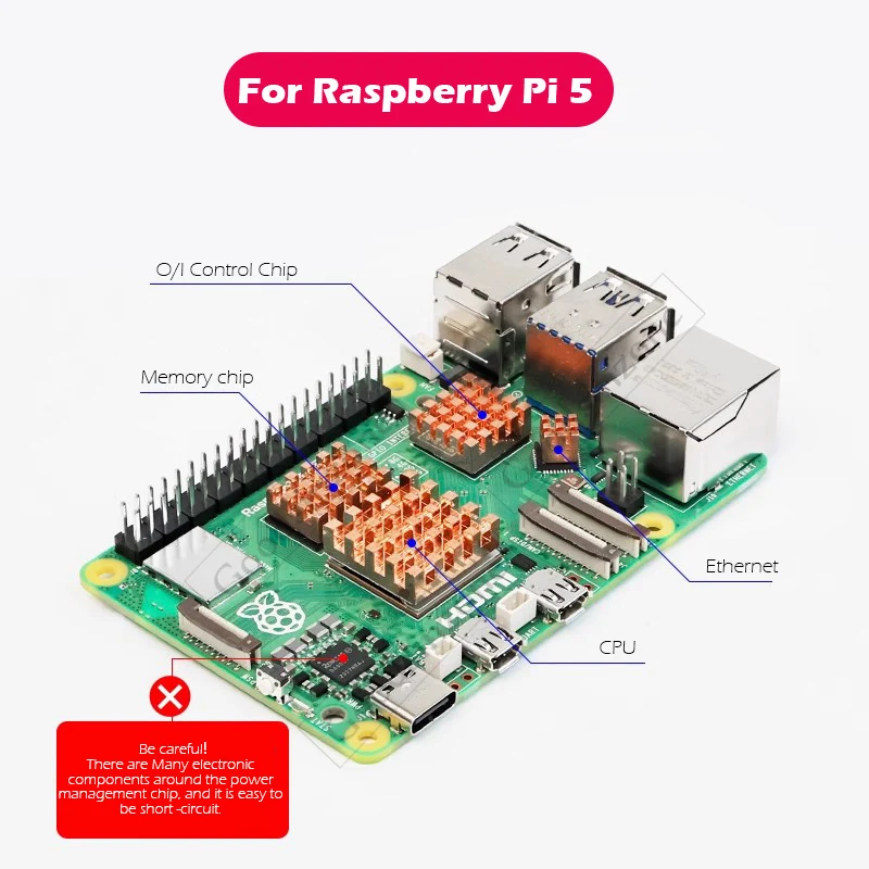 4 шт./партия, охладитель для Raspberry Pi 5