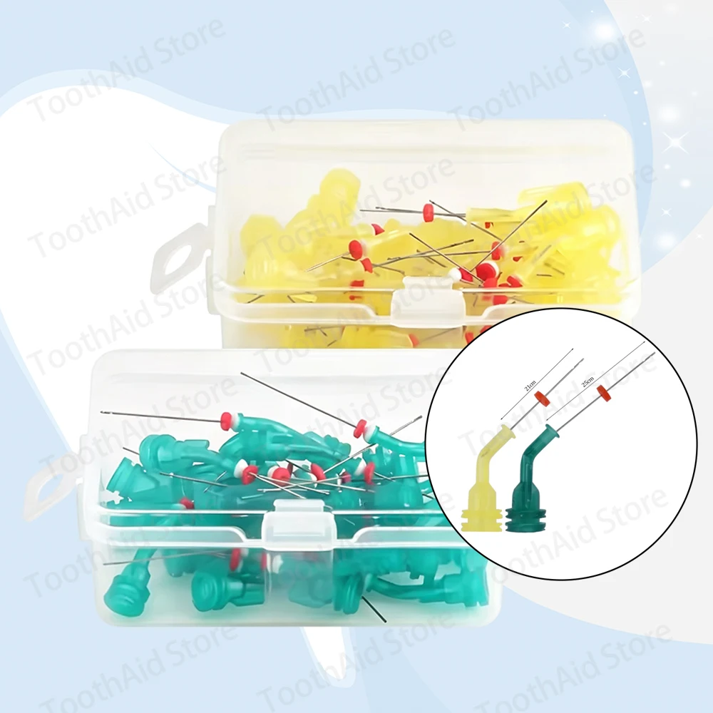 Reusable Curved Dental Endo Irrigation Needle 3Box Double Side Hole Root Canal Cleaning for Anterior Molar Teeth