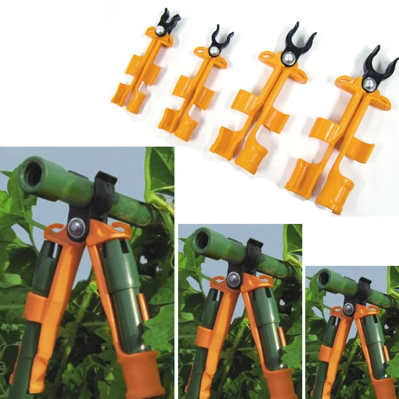 

3pcs 11/16/20mm Plastic plant stakes connectors Pipe Pole Connecting Joints Garden Climbing plant support Fixed Clamp