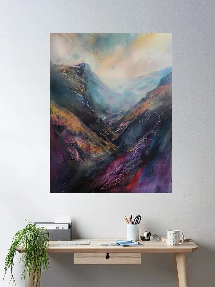 Cadair Idris Welsh Mountain Painting Iconic Wales Canvas POSTER ,Home Decor Wall art painting