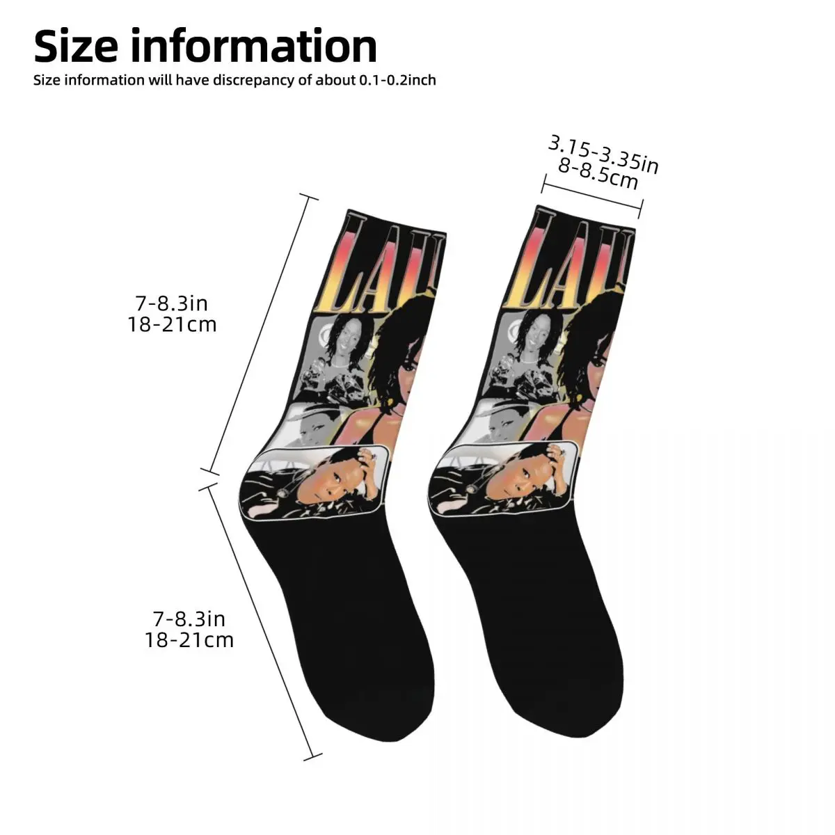 Lauryn Hill Fugees The Famous Product Crew Chaussettes de skateboard Bootleg, Chaussette de chanteur, Chaussette super douce, Chaussette confortable, Cadeau d'anniversaire