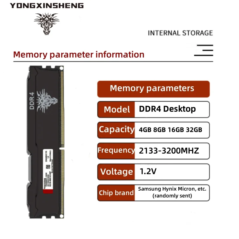 DDR4 LPX RAM 4GB 8GB DIMM RAM Stick 2133 2400 2666vMHz 288 PIN memoria RAM de escritorio PC4-17000 19200 21300