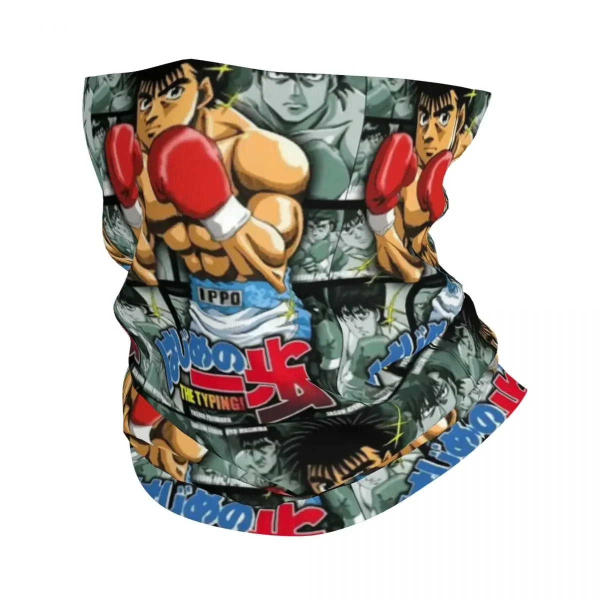 Hajime No Ippo Anime Poster Neck Gaiter Printed Unisex Face Mask Scarf Warm Headband Hiking Windproof