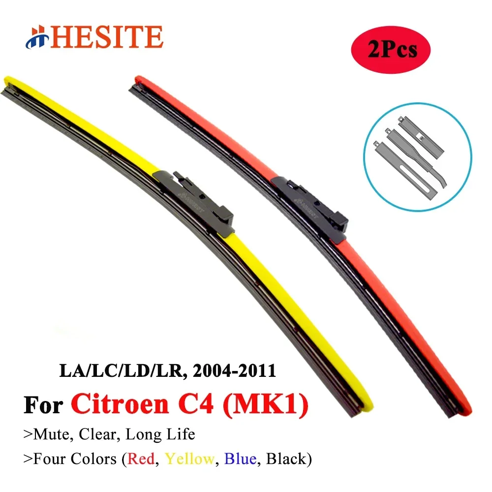 

HESITE Colorful Wiper Blades For Citroen C4 Hatchback Saloon LA LC LD LR 2004 2005 2006 2007 2008 2009 2010 2011 Car Accessories