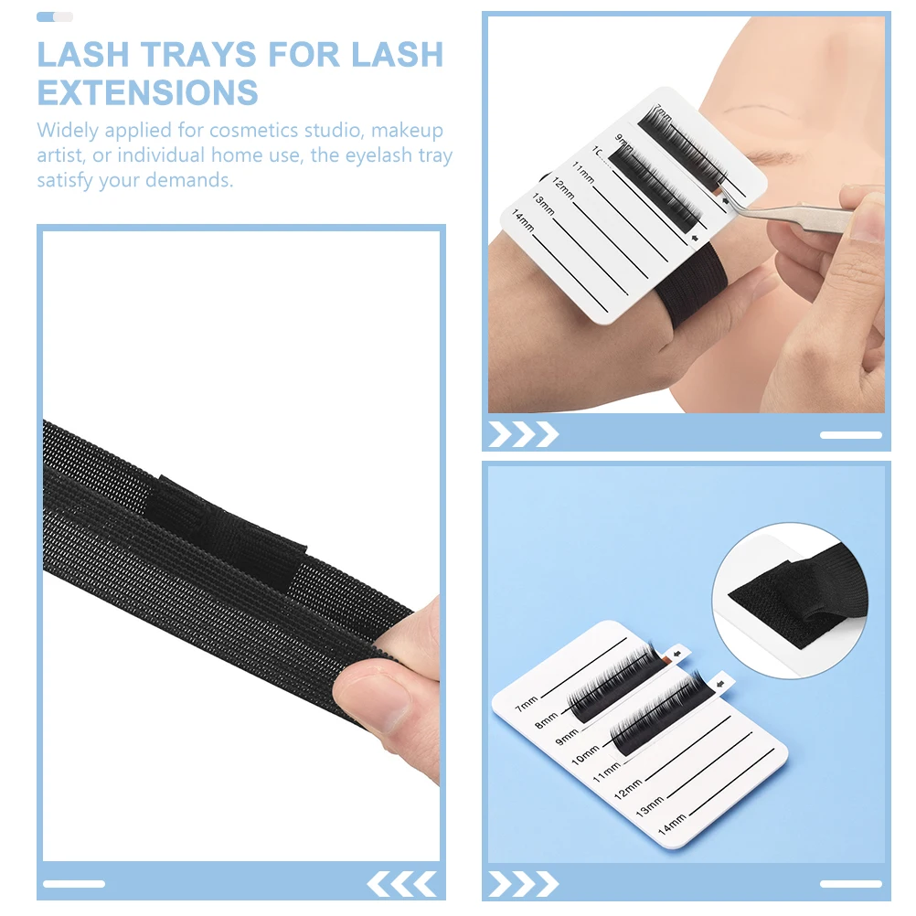 

1pc Acrylic Tray Eyelash Extension Pallet 7-14Mm Smooth Edge Durable Lash Holder Board For Cosmetics Studio Makeup Artists False