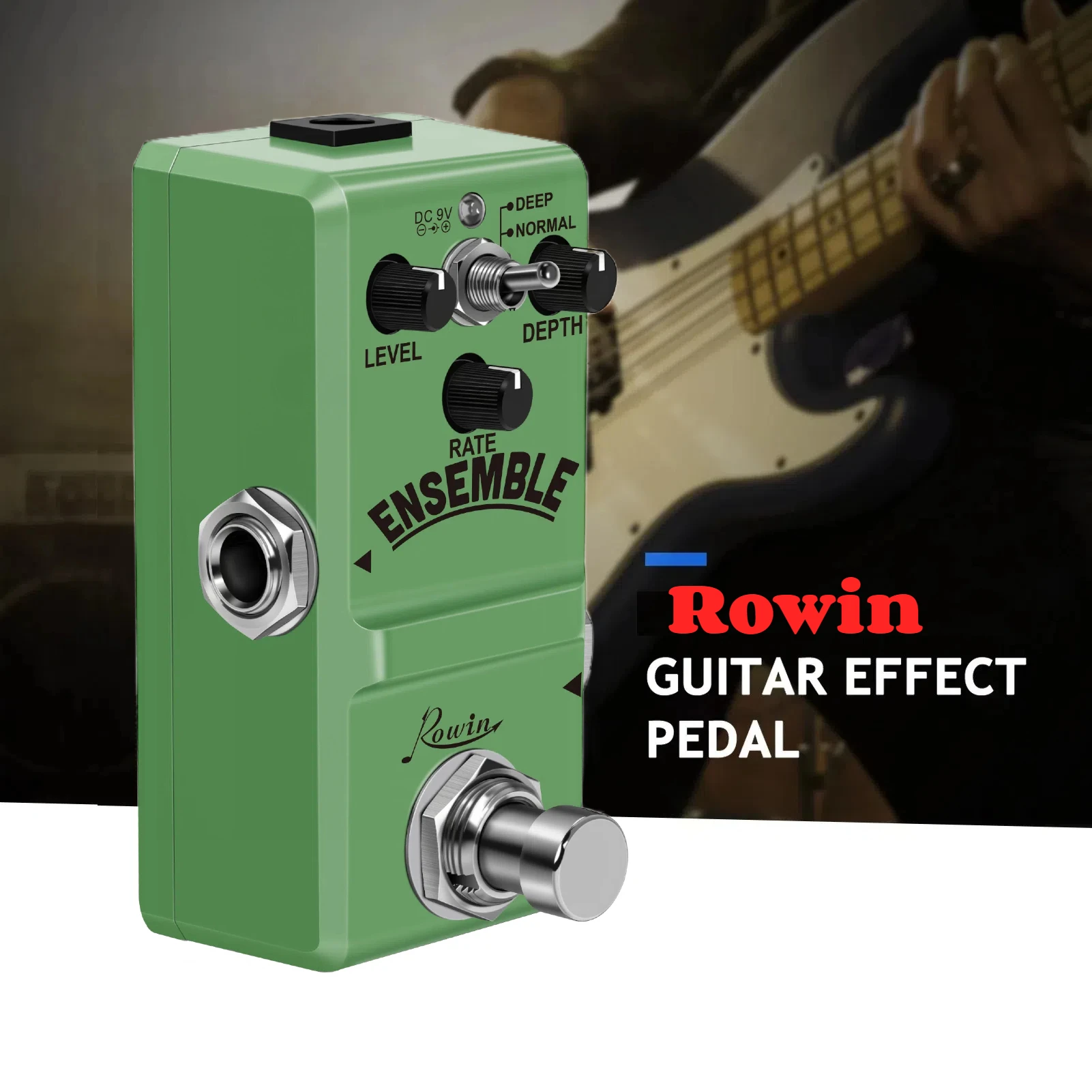 Rowin Electric Guitar Pedal Chorus Effect Super Mini Cute NANO Ensemble Jazz Chorus Bass Pedals For DIY Pedal Board Saving Space