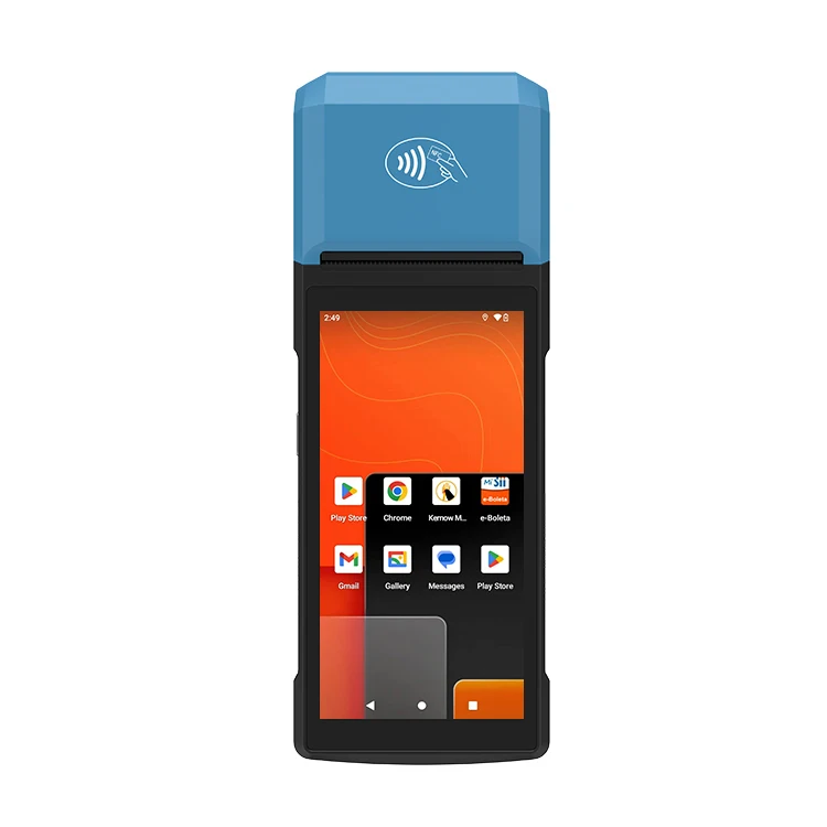 

5,5-дюймовый портативный POS-терминал Android 13/14 Android NFC POS-машина с термопринтером для ресторана
