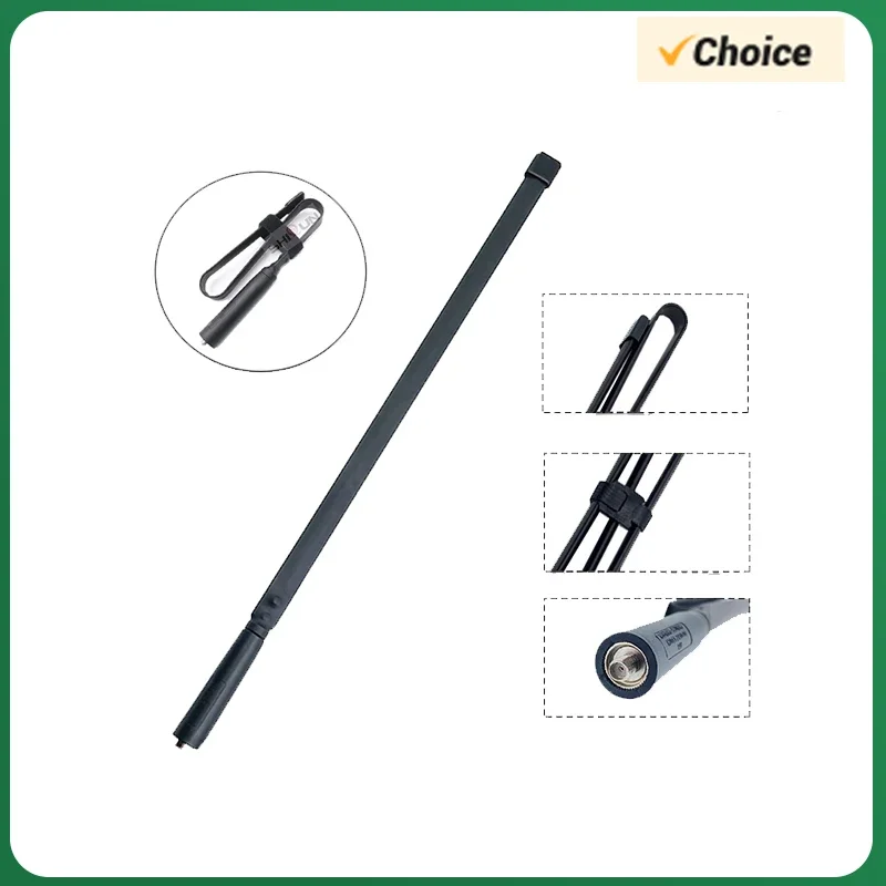 Walkie Talkie CS Tactical Antenna 48CM Coil Load DM-1701 UV-K6 Foldable Aerials VHF UHF for UV-18 UV-21 UV-5RH Radio Accessories