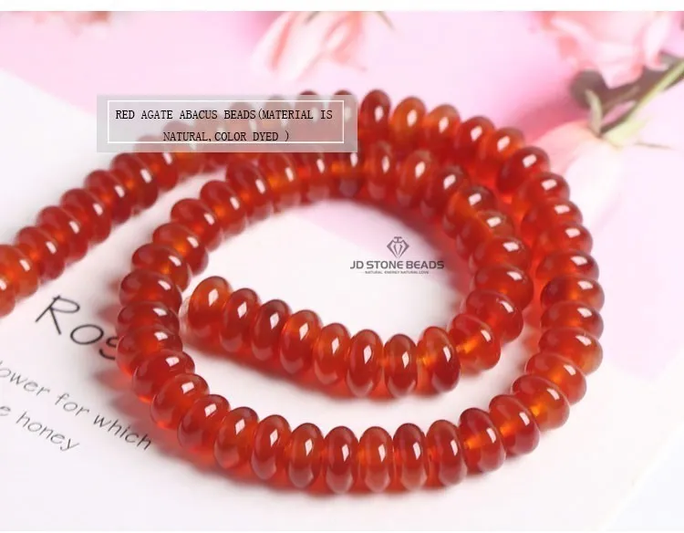 8x5mm Naturstein Gelbes Tigerauge Rosa Quarz Flache Abakusperle Lose Zwischenperle für Schmuckherstellung DIY Halskette Armband – Detail 3