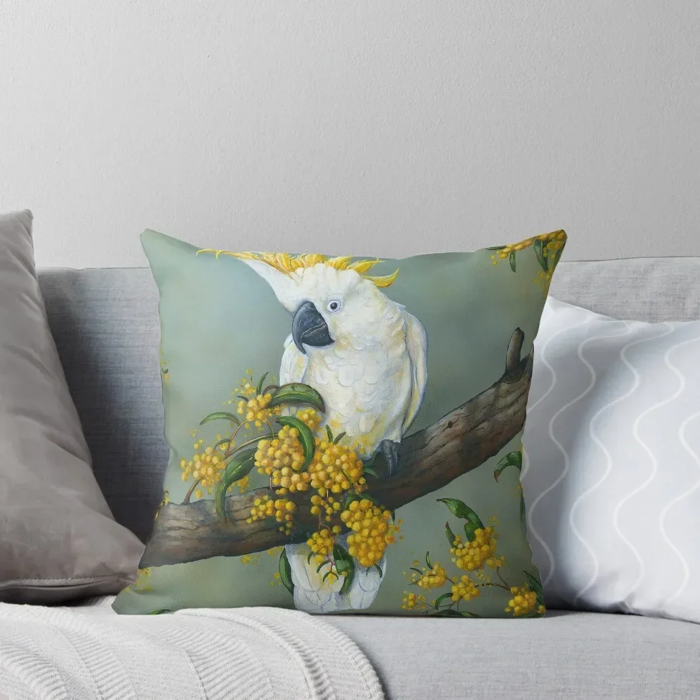 Australian White Cockatoo Throw Pillow anime girl Decorative Cushions For Luxury Sofa Pillow